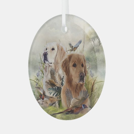 Labrador Retriever  Glas Ornament (Voorkant links)
