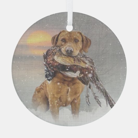 Labrador Retriever Glas Ornament (Achterkant)