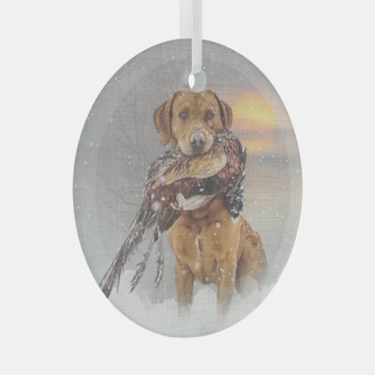 Labrador Retriever Glas Ornament (Voorkant Rechts)