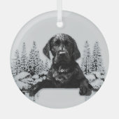 Labrador Retriever Glas Ornament (Voorkant)