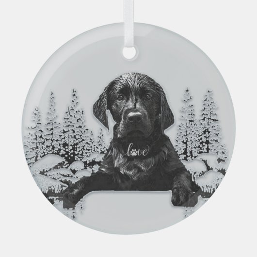 Labrador Retriever Glas Ornament (Voorkant)