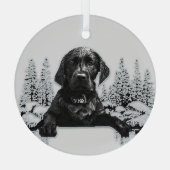 Labrador Retriever Glas Ornament (Achterkant)