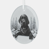 Labrador Retriever Glas Ornament (Voorkant links)