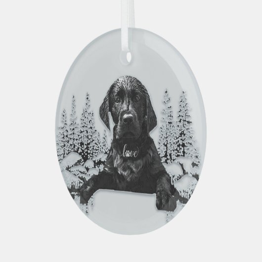 Labrador Retriever Glas Ornament (Voorkant links)