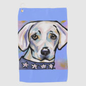 Labrador Retriever Golfhanddoek (Voorkant)