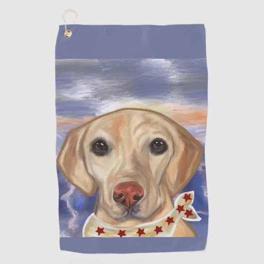 Labrador Retriever Golfhanddoek (Voorkant)