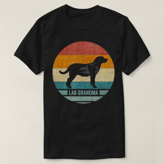 Labrador Retriever Grandma Lab Silhouette T-shirt (Design voorkant)