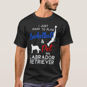 Labrador Retriever Grappige Basketbal Hondeneigena T-shirt