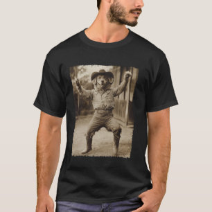 Labrador Retriever Grappige Hond Domme Cowboy T-shirt