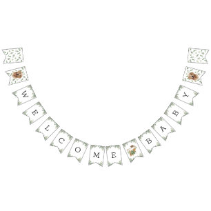 Labrador Retriever Greenery Baby shower Puppy Vlaggetjes