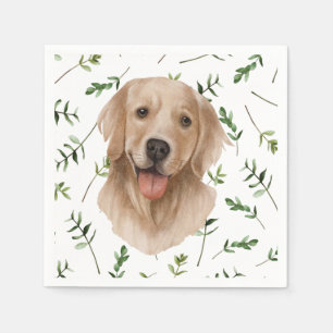 Labrador Retriever Greenery Boho Baby shower Servet