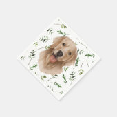 Labrador Retriever Greenery Boho Baby shower Servet (Hoek)