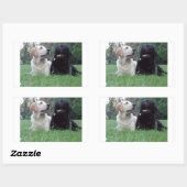 labrador retriever groep rechthoekige sticker (Vel)
