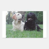 labrador retriever groep rechthoekige sticker (Voorkant)