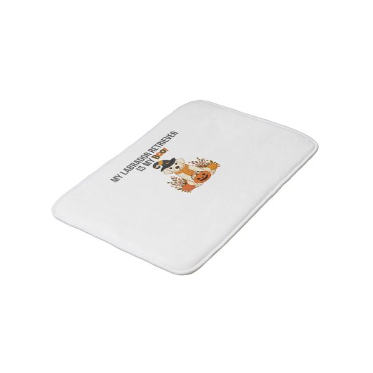 Labrador Retriever Halloween Dog Funny Spooky Boo Badmat (Gekanteld)