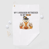 Labrador Retriever Halloween Dog Funny Spooky Boo Golfhanddoek (Insitu)