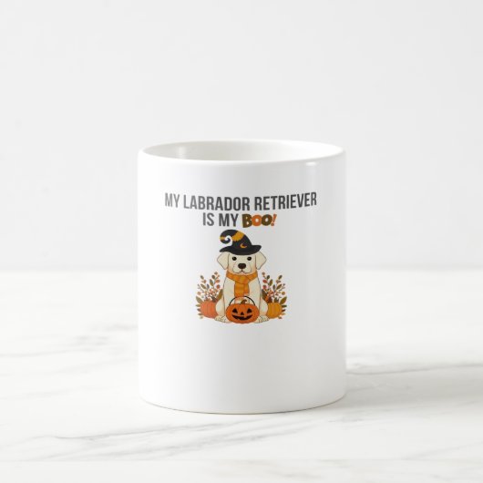 Labrador Retriever Halloween Dog Funny Spooky Boo Koffiemok (Center)