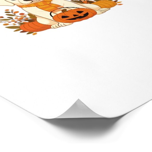 Labrador Retriever Halloween Dog Funny Spooky Boo Poster (Hoek)