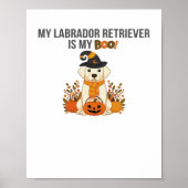 Labrador Retriever Halloween Dog Funny Spooky Boo Poster (Voorkant)