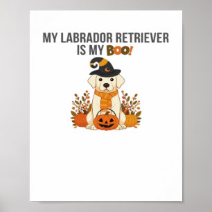 Labrador Retriever Halloween Dog Funny Spooky Boo Poster