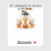 Labrador Retriever Halloween Dog Funny Spooky Boo Sticker (Vel)