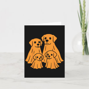 Labrador Retriever Halloween Ghost Family Funny Do Kaart
