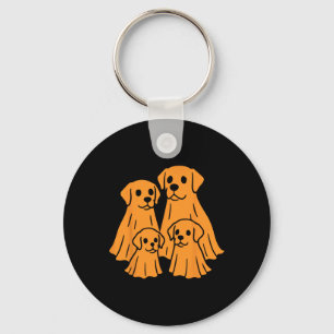Labrador Retriever Halloween Ghost Family Funny Do Sleutelhanger
