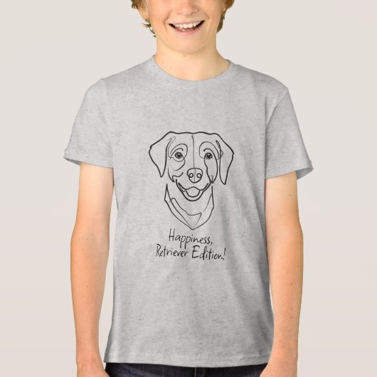 Labrador Retriever. Happiness, Retriever Edition! Tri-Blend Shirt (Voorkant)