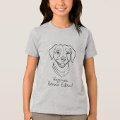 Labrador Retriever. Happiness, Retriever Edition! Tri-Blend Shirt (Voorkant)