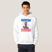 Labrador Retriever Happy 4th van juli Onafhankelij Hoodie (Voorkant volledig)