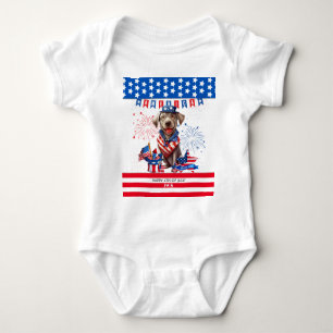 Labrador Retriever Happy 4th van juli Onafhankelij Romper