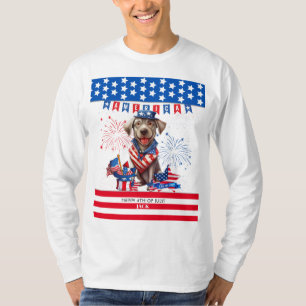 Labrador Retriever Happy 4th van juli Onafhankelij T-shirt