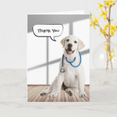Labrador Retriever Hartelijk dank voor de dierenar Kaart (Gele Bloem)