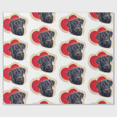 Labrador Retriever Heart Cadeaupapier (Vlak)
