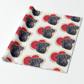 Labrador Retriever Heart Cadeaupapier (Uitgerold)