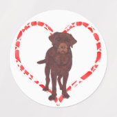 LABRADOR RETRIEVER HEART LABELS (Design 2)