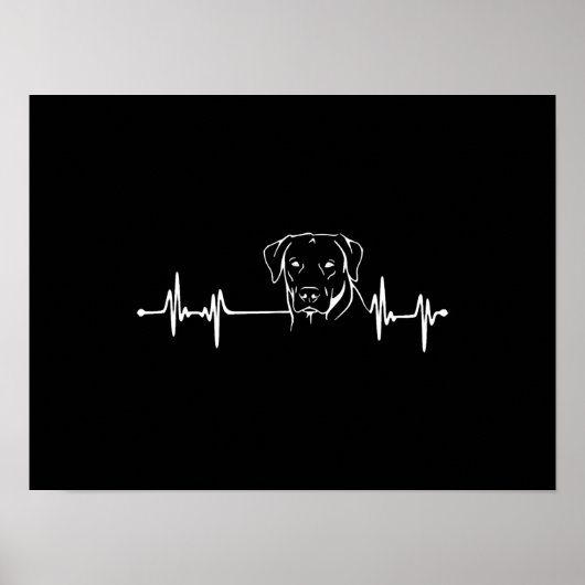 Labrador Retriever - Heartbeat Poster (Voorkant)