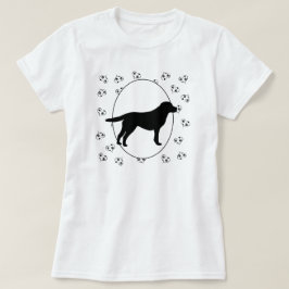 Labrador Retriever Hearts en Pawprints T-shirt