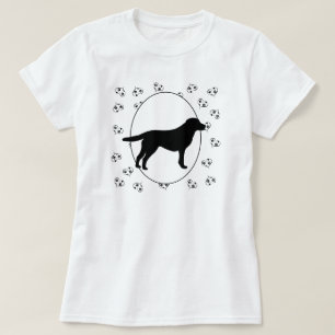 Labrador Retriever Hearts en Pawprints T-shirt