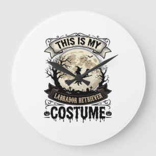 Labrador Retriever Heks Halloween Kostuum Shirt_1 Grote Klok
