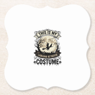 Labrador Retriever Heks Halloween Kostuum Shirt_1 Kartonnen Onderzetters