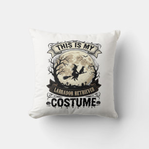Labrador Retriever Heks Halloween Kostuum Shirt_1 Kussen