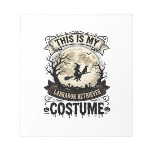 Labrador Retriever Heks Halloween Kostuum Shirt_1 Notitieblok
