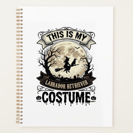 Labrador Retriever Heks Halloween Kostuum Shirt_1 Planner (Voorkant)