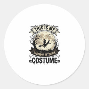 Labrador Retriever Heks Halloween Kostuum Shirt_1 Ronde Sticker
