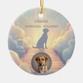 Labrador Retriever-herdenkingsornament Regenboog Keramisch Ornament