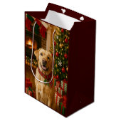Labrador Retriever Holiday Card Medium Cadeauzakje (Voorkant Gekanteld)