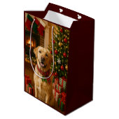 Labrador Retriever Holiday Card Medium Cadeauzakje (Achterkant Gekanteld)
