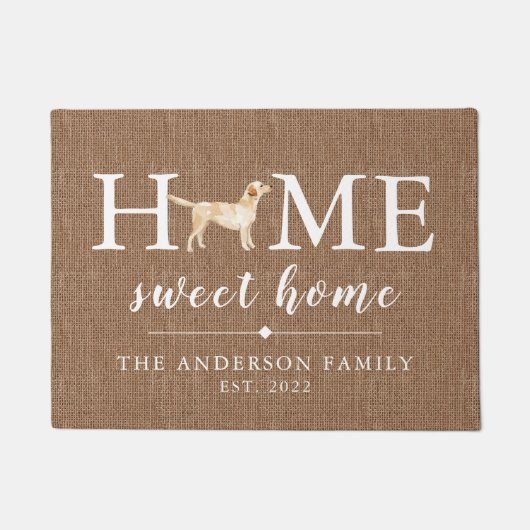 Labrador Retriever Home Sweet Home Doormat Deurmat (Voorkant)