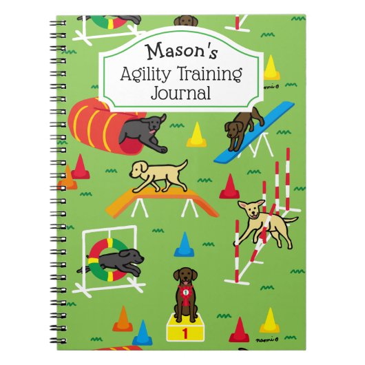Labrador Retriever Hond Agility Training Choco Notitieboek (Voorkant)